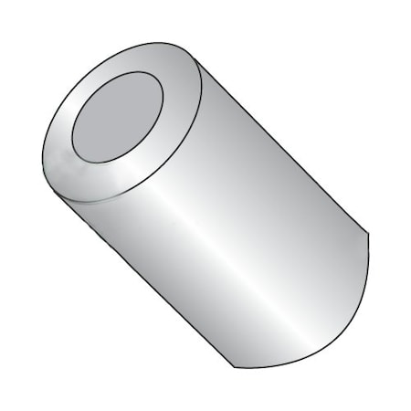 Newport Fasteners Round Spacer, #12 Screw Size, Plain Aluminum, 3/8 in Overall Lg, 0.218 in Inside Dia, 1000 PK 367028